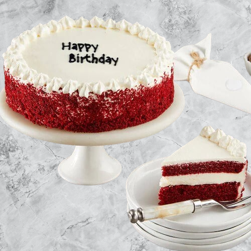 Red Velvet Name Cake